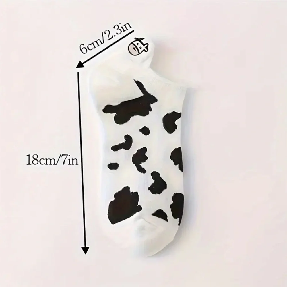 Women’s Sock& Hosiery 5 Pairs Cute Cartoon Cow Comfortable Breathable Socks